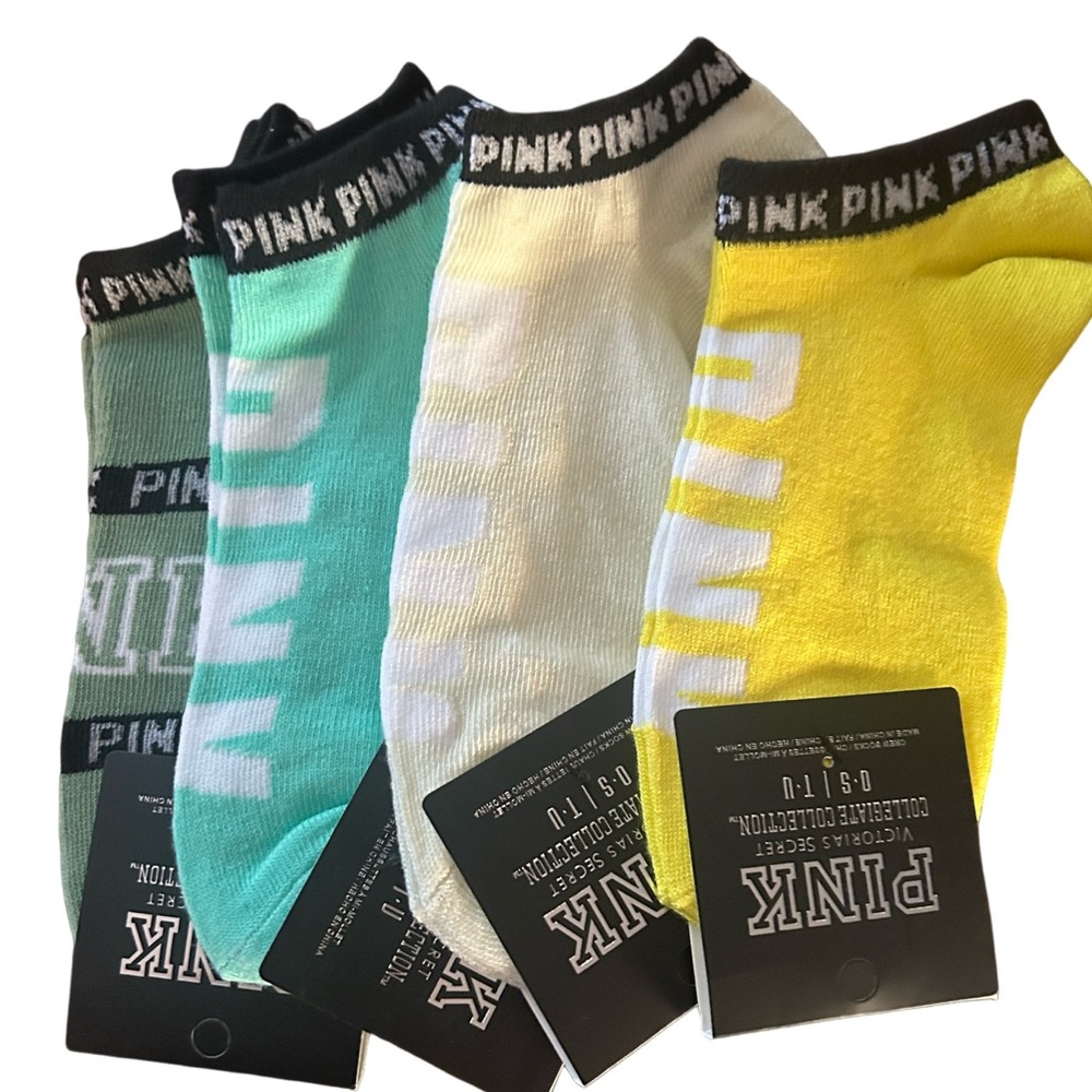 NWT PINK LOGO Victoria Secret's
Collegiate Collection (4 PAIRS TOTAL) - Picture 2 of 3